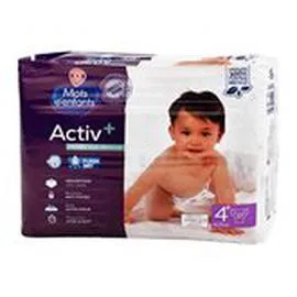 MARQUE REPÈRE, MOTS D'ENFANTS Couches Activ+ Taille 4+ 9/20kg - x37 changes x37