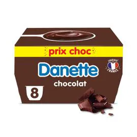 DANONE, DANETTE Crèmes dessert chocolat 8x125g
