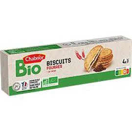 CHABRIOR Biscuits fourrés au cacao BIO 185g