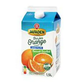 MARQUE REPÈRE, JAFADEN Pur jus d'orange frais Sans pulpe 1,5l