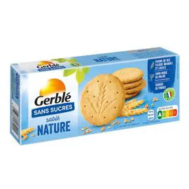 GERBLÉ Biscuits sablé nature s/sucres 132g