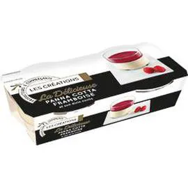 LES CRÉATIONS La Délicieuse Panna Cotta framboise et son divin coulis 2x120g