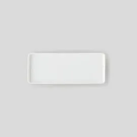 MONOPRIX MAISON Plat Rectangulaire, 25Cm, Blanc l'unité
