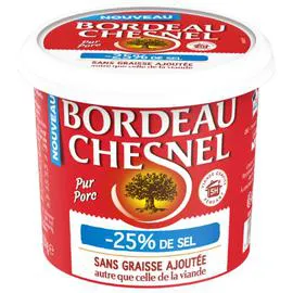 BORDEAU CHESNEL Rillettes du Mans pur porc -25% de sel sans graisse ajoutée 220g
