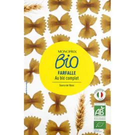 MONOPRIX BIO Farfalle au blé complet bio 500g
