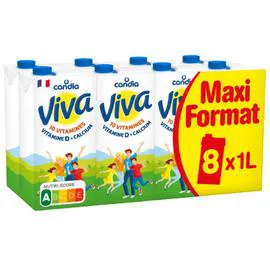 VIVA Lait Aux 10 Vitamines 8x1l