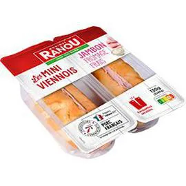 MONIQUE RANOU Les Minis Viennois - Sandwichs jambon fromage frais 130g