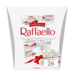 FERRERO, RAFFAELLO Gauffrettes enrobées de noix de coco fourrées aux amandes 260g