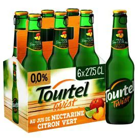 TOURTEL Bière au jus de nectarine sans alcool Twist 6x27,5cl