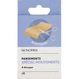 MONOPRIX Pansements À Découper Élastiques Spécial Mouvements x10