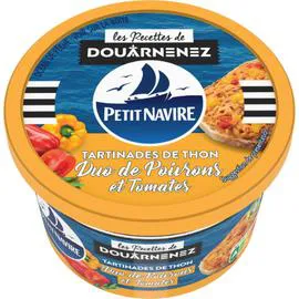 PETIT NAVIRE Tartinades de thon poivrons & tomates 125g