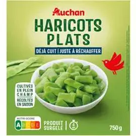 AUCHAN Déjà cuit - Haricots plats 751g