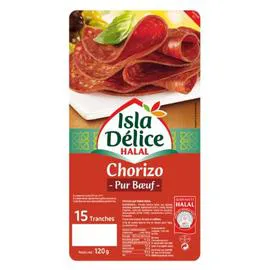 ISLA DÉLICE Chorizo halal pur boeuf 120g
