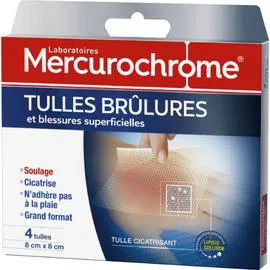 MERCUROCHROME Tulles brûlures x4