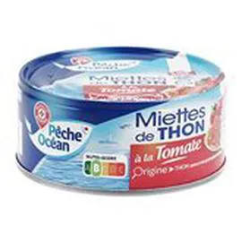 MARQUE REPÈRE, PÊCHE OCÉAN Miettes de thon Tomate 160g