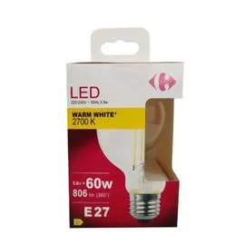 CARREFOUR Ampoule LED Fil - 60W - E27 l'unité