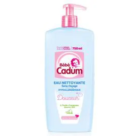 BÉBÉ CADUM Eau Nettoyante Bébé Hypoallergénique 750ml