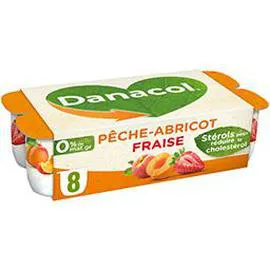 DANACOL Yaourt aux fruits allégé 0%mg 8x125g