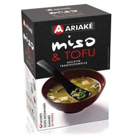 ARIAKÉ Soupe instant miso & tofu, recette traditionnelle 33g