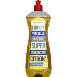 MONOPRIX Liquide vaisselle concentré super dégraissant citron 0,75l