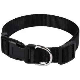 ANIMALIS Collier Basic 25mm et 44/65cm pour Chien Noir 70g