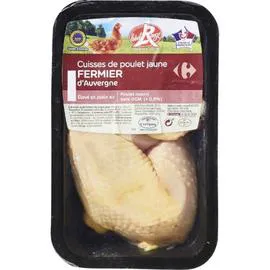 CARREFOUR Cuisses de poulet jaune fermier Label Rouge 2x225g