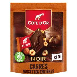 CÔTE D'OR Chocolat noir noisettes entières 200g