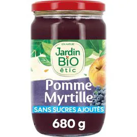 LÉA NATURE, JARDIN BIO ÉTIC Compote pomme myrtille Bio 680g