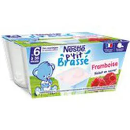 NESTLÉ, P'TIT BRASSÉ Dessert Framboise - dès 6 mois 4x100g