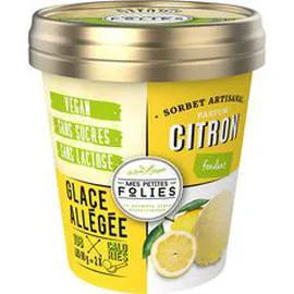MES PETITES FOLIES Sorbet vegan en pot au citron 315g