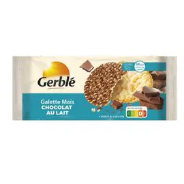 GERBLÉ Galette maïs chocolat lait 124g