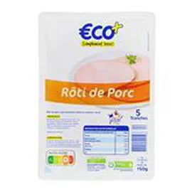 ECO+ Roti de porc 5 tranches 150g