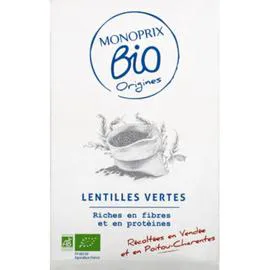 MONOPRIX BIO Lentilles vertes bio 500g