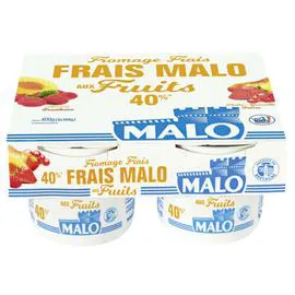 MALO Fromage frais aux fruits 4x100g