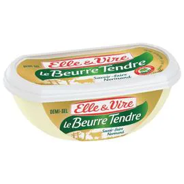 ELLE & VIRE Beurre tendre demi-sel 250g