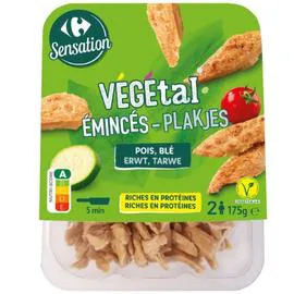 CARREFOUR SENSATION Plat cuisiné émincés pois blé végétal 175g