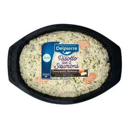 DELPIERRE Plat cuisiné risotto aux 2 saumons 500g