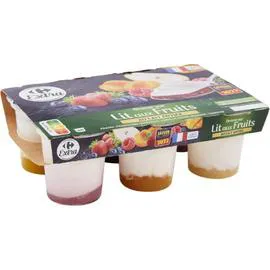 CARREFOUR EXTRA Yaourts brassé aux fruits assortiment 6x125g