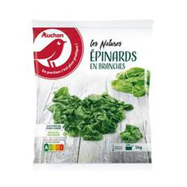 AUCHAN Epinards en branches 1kg