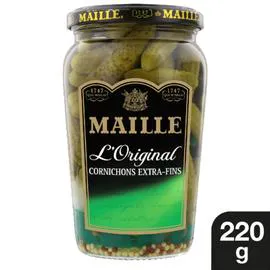 MAILLE Cornichons extra fins 220g
