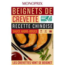 MONOPRIX Beignets crevettes asc + Sauce aigre-douce 116g