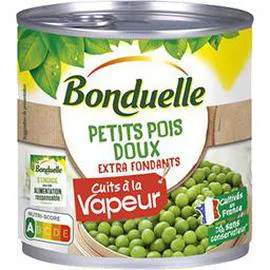 BONDUELLE Petits pois doux cuits à la vapeur 265g