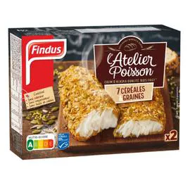 FINDUS Colin d'Alaska 7 céréales et graines 250g