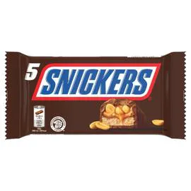 MARS, SNICKERS Barres de Chocolat Cacahuètes & Caramel 5x250g