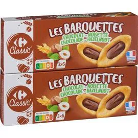 CARREFOUR CLASSIC' Biscuits chocolat noisette 2x120g