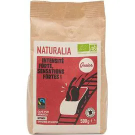 NATURALIA Café Grains Pur Arabica Origine Ethiopie 500g