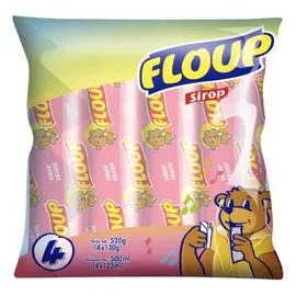 FLOUP Glace à l'eau sirop fraise 100g