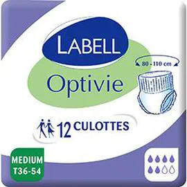 LABELL Optivie - Culottes fuites urinaires Medium T36-54 x12