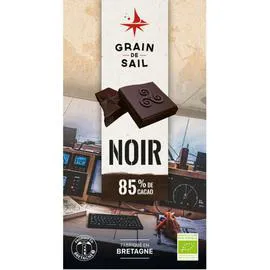 GRAIN DE SAIL Tablette de Chocolat Noir 85% Cacao Bio 100g