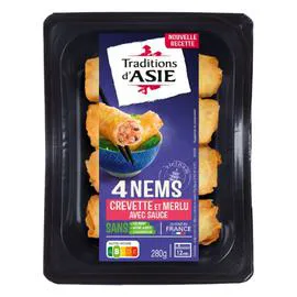 TRADITIONS D'ASIE Nems crevette crabe 280g
